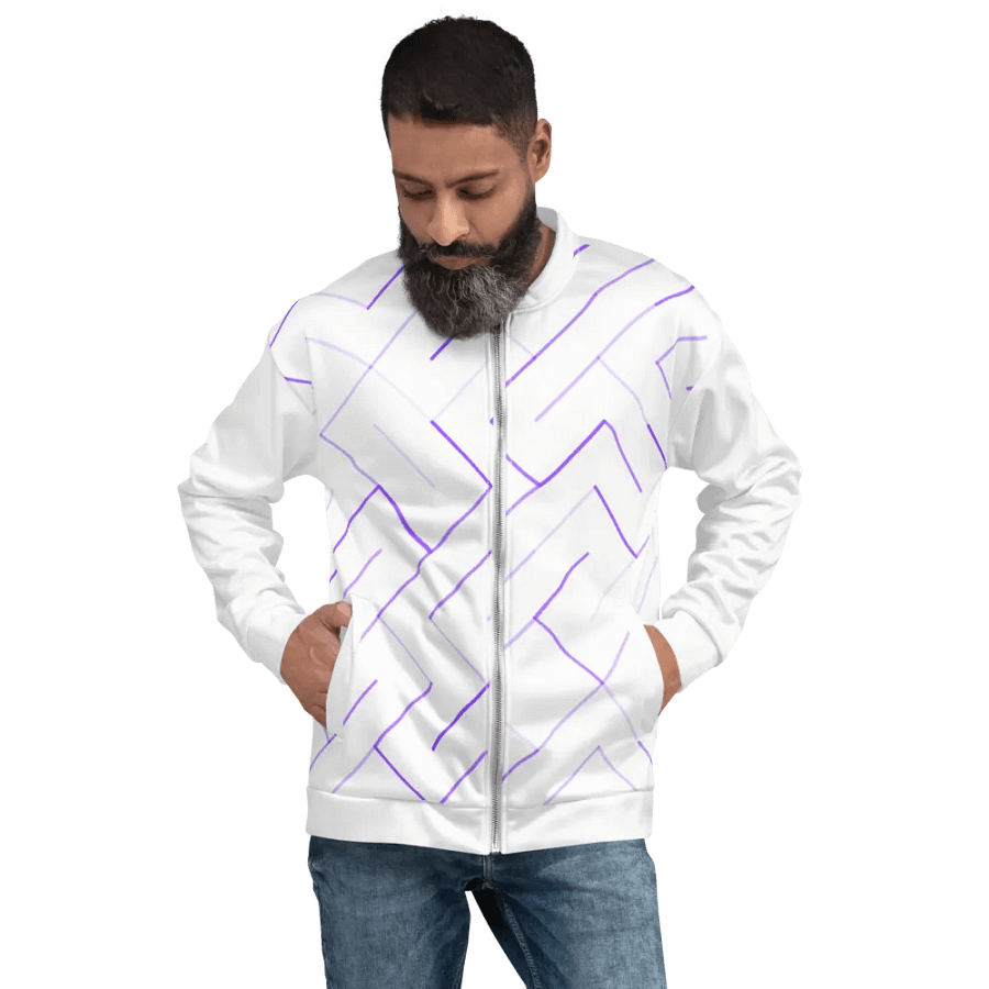 Geometric Melange All-Over Bomber Jacket product image (9)