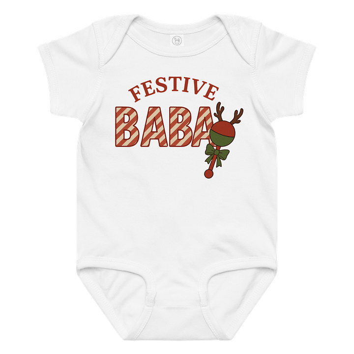 Festive Baba Candy Cane Baby Bodysuit product image (3)