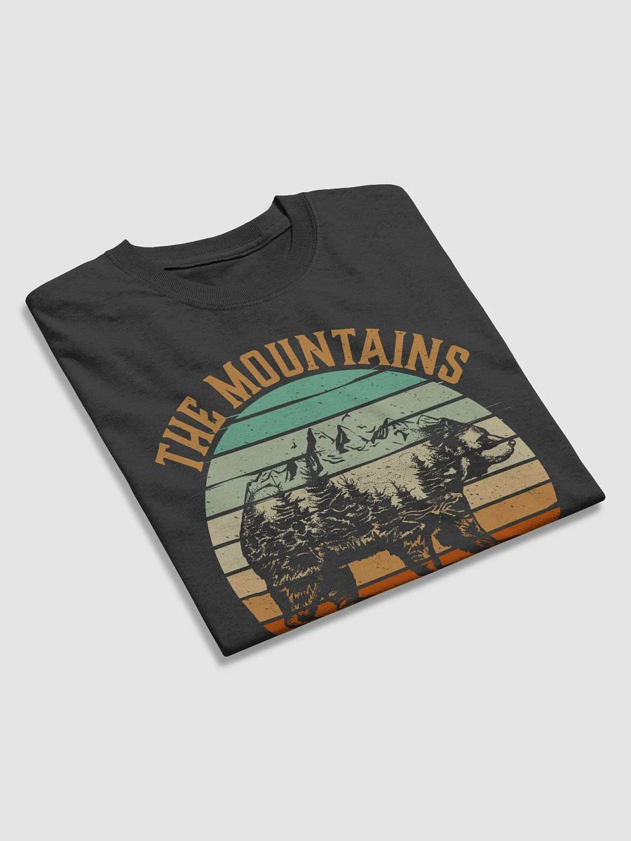 The Mountains Are Calling I Must Go Hiking Quote Unisex Heavyweight T-Shirt product image (6)