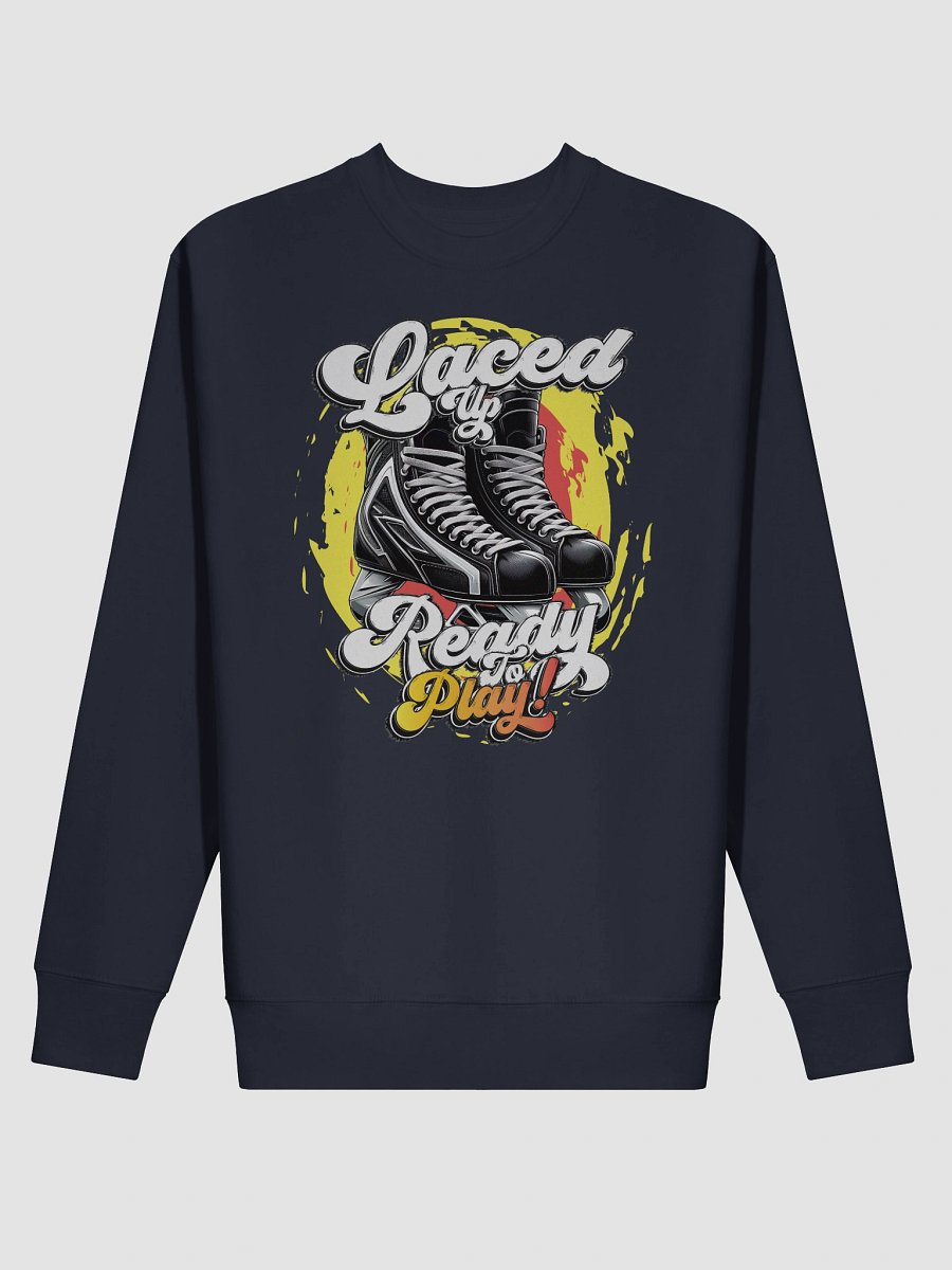 Laced Up Ready to Play Retro Hockey Skate Sweat Shirt product image (2)