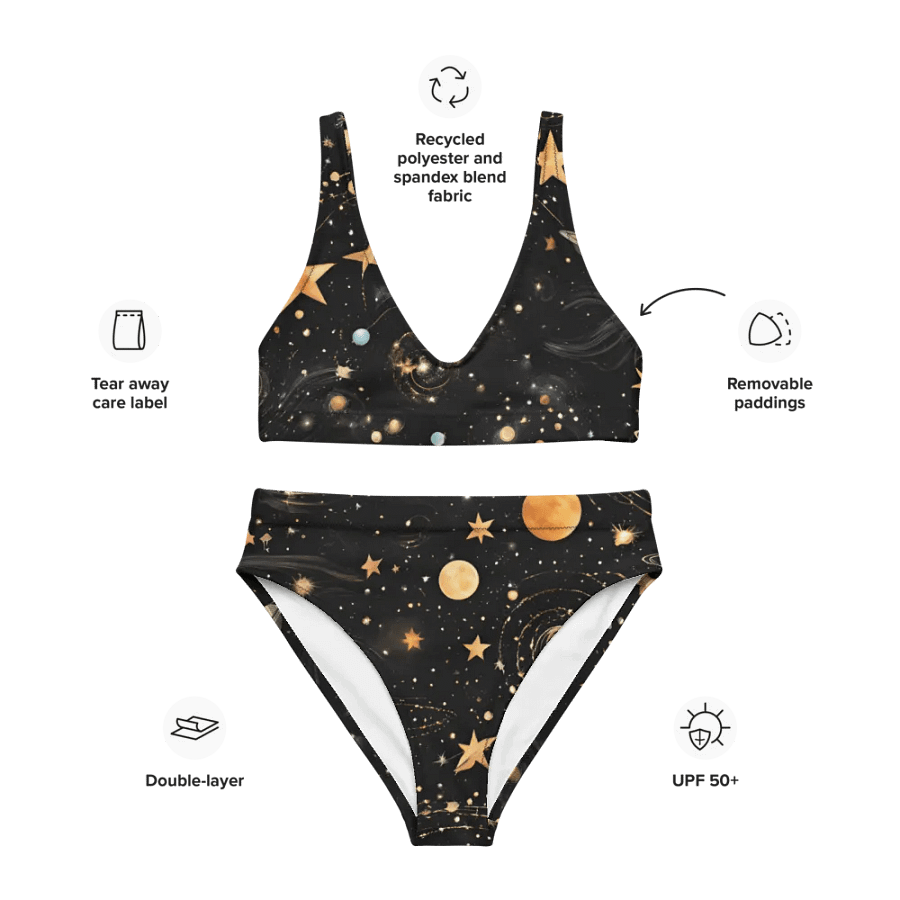Cosmic Odyssey Recycled High Waisted Bikini product image (11)