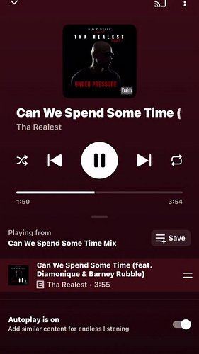 Can we spend some time 2gether?

“Can We Spend Some Time”
Tha Realest feat. Diamonique & Barney Rubble

GO STREAM IT UP 🚀🚀🚀