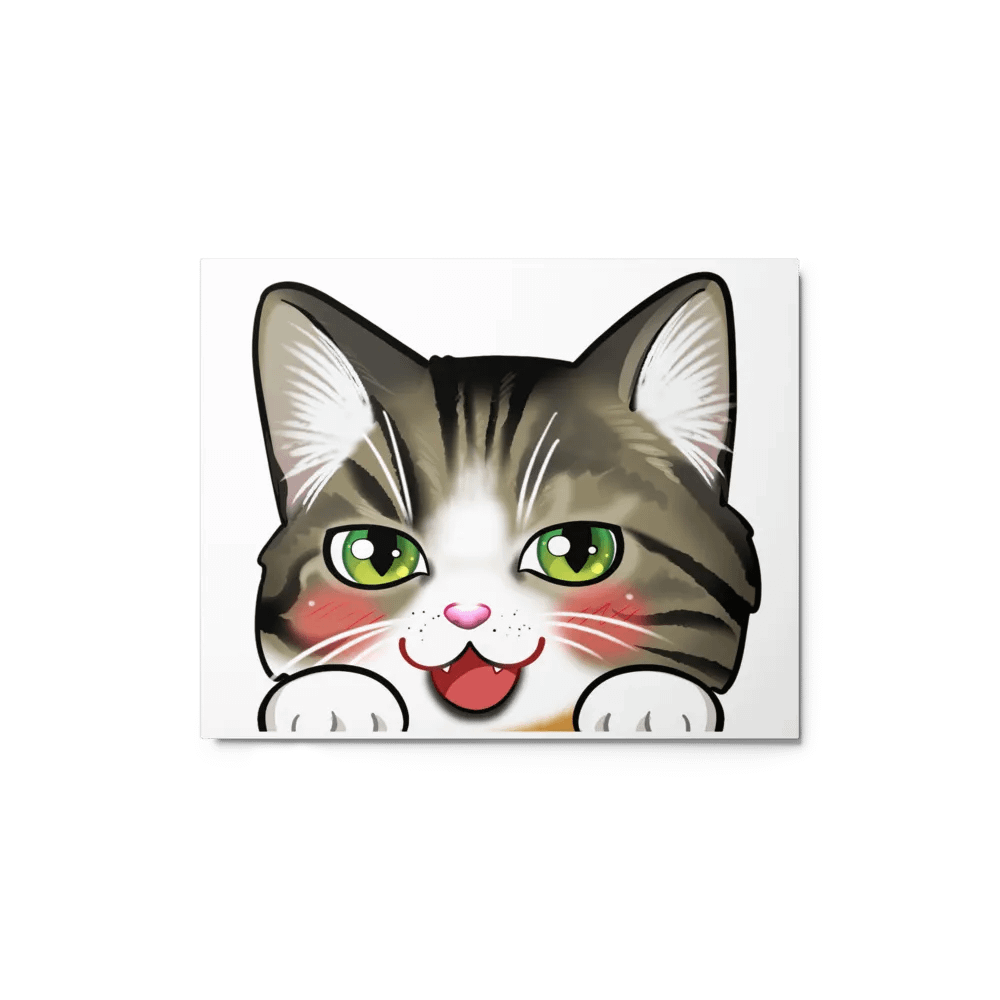 Cat Glossy Metal Print product image (1)