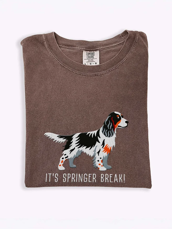 It's Springer Break T-Shirt(Embroidered) of a Springer Spaniel(Tricolor) product image (1)