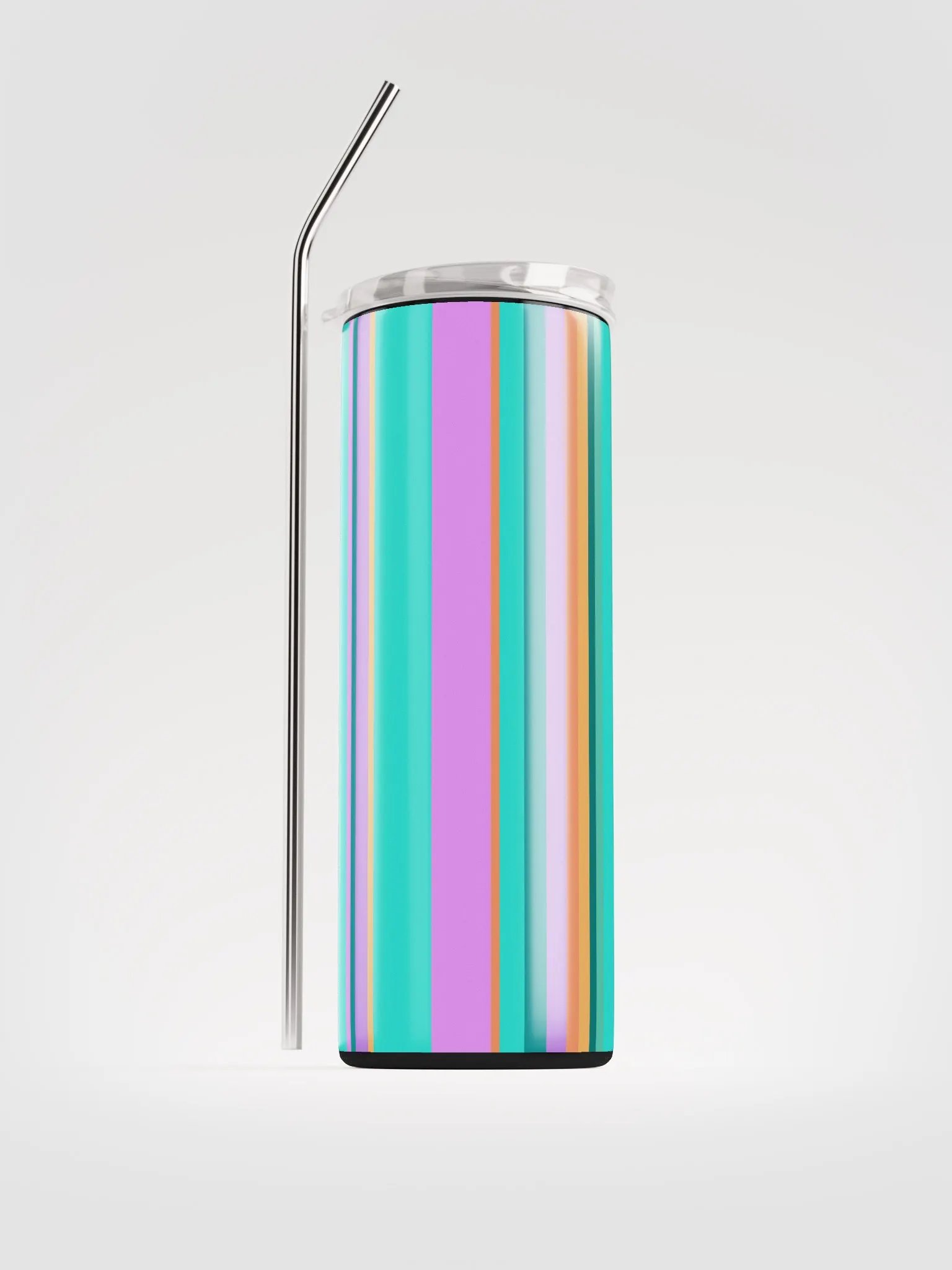 Party Time! Colorful Stripes 20 oz Tumbler with Straw product image (2)