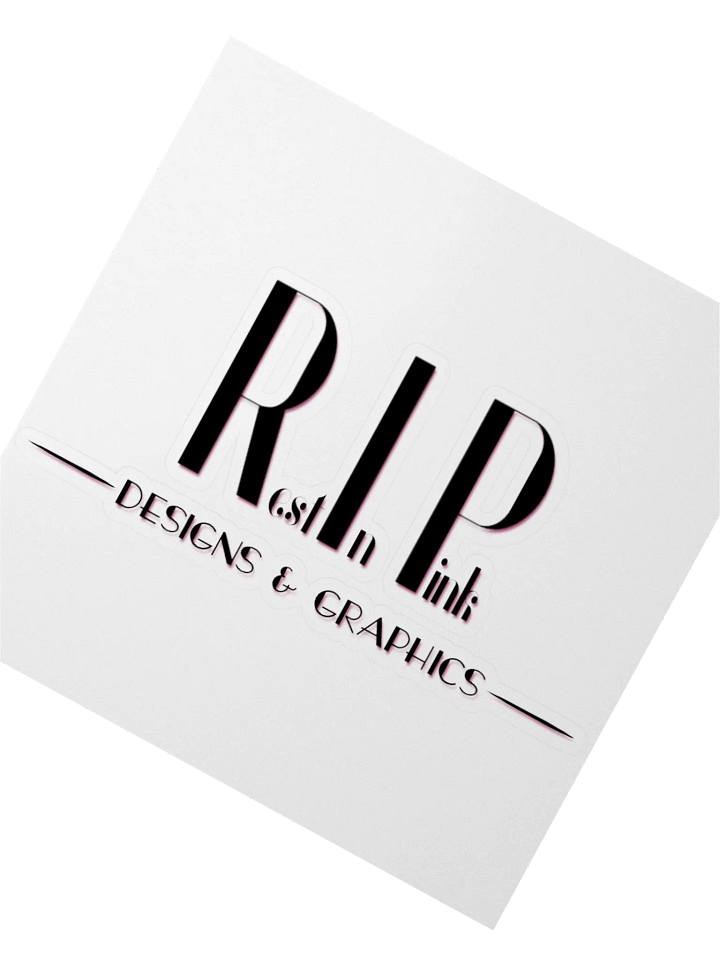 RIP Minimalist Logo Kiss Cut Stickers product image (2)