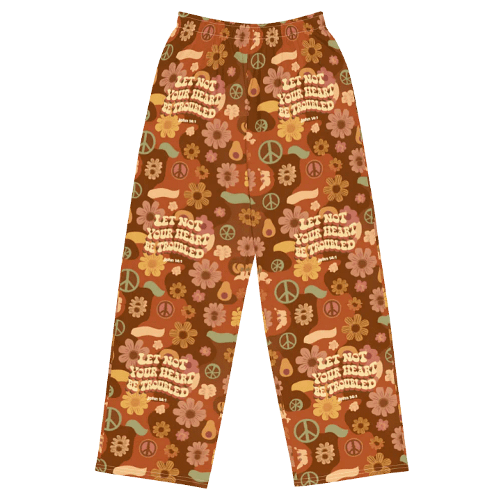 Retro Peace & Love Wide-Leg Pants product image (1)