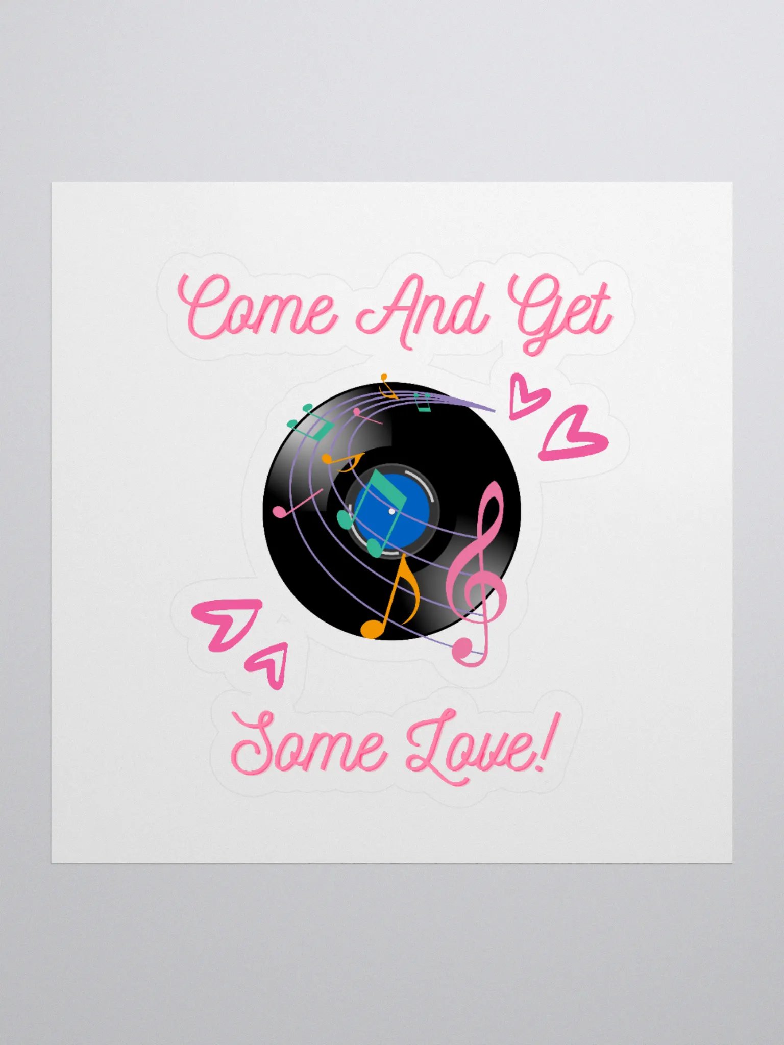 Come And Get Some Love - Funny Musical Valentine's Day Sticker product image (1)