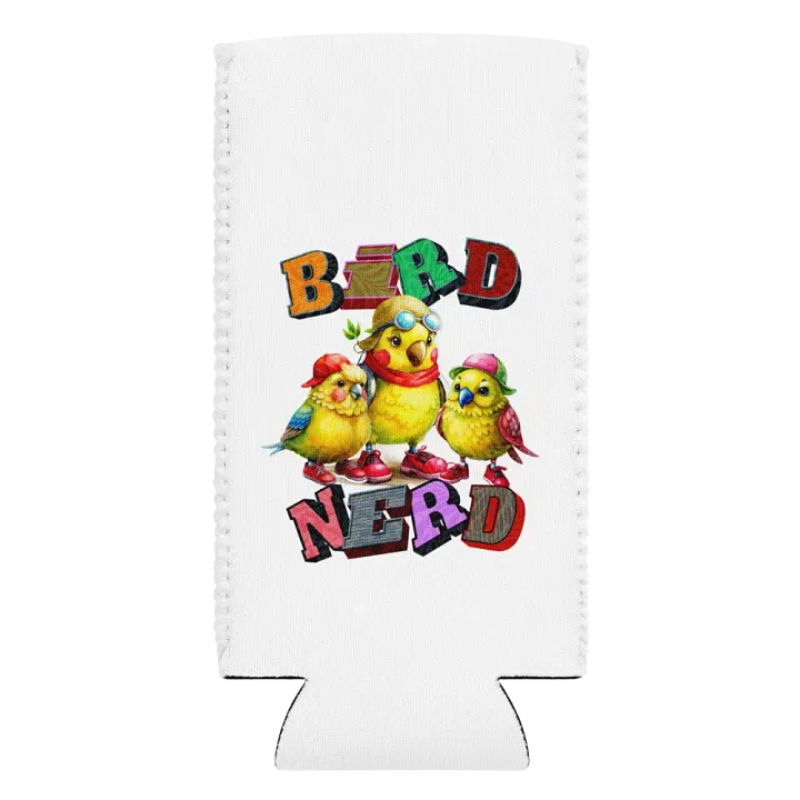 Bird Nerd Yellow Budgie Whimsical Can Cooler product image (2)