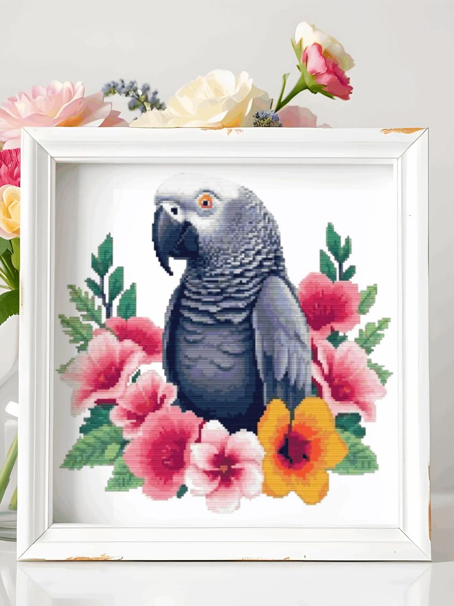 Floral African Grey Parrot product image (3)