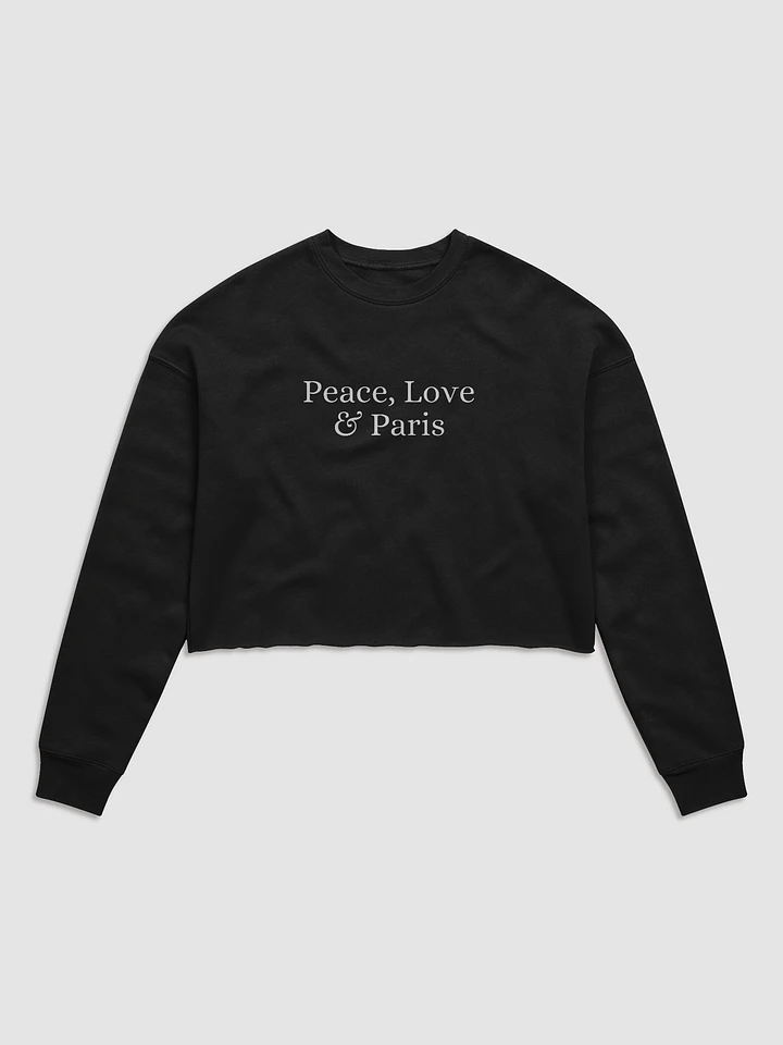 Peace, Love and Paris Cozy Chic Crop Sweatshirt product image (3)