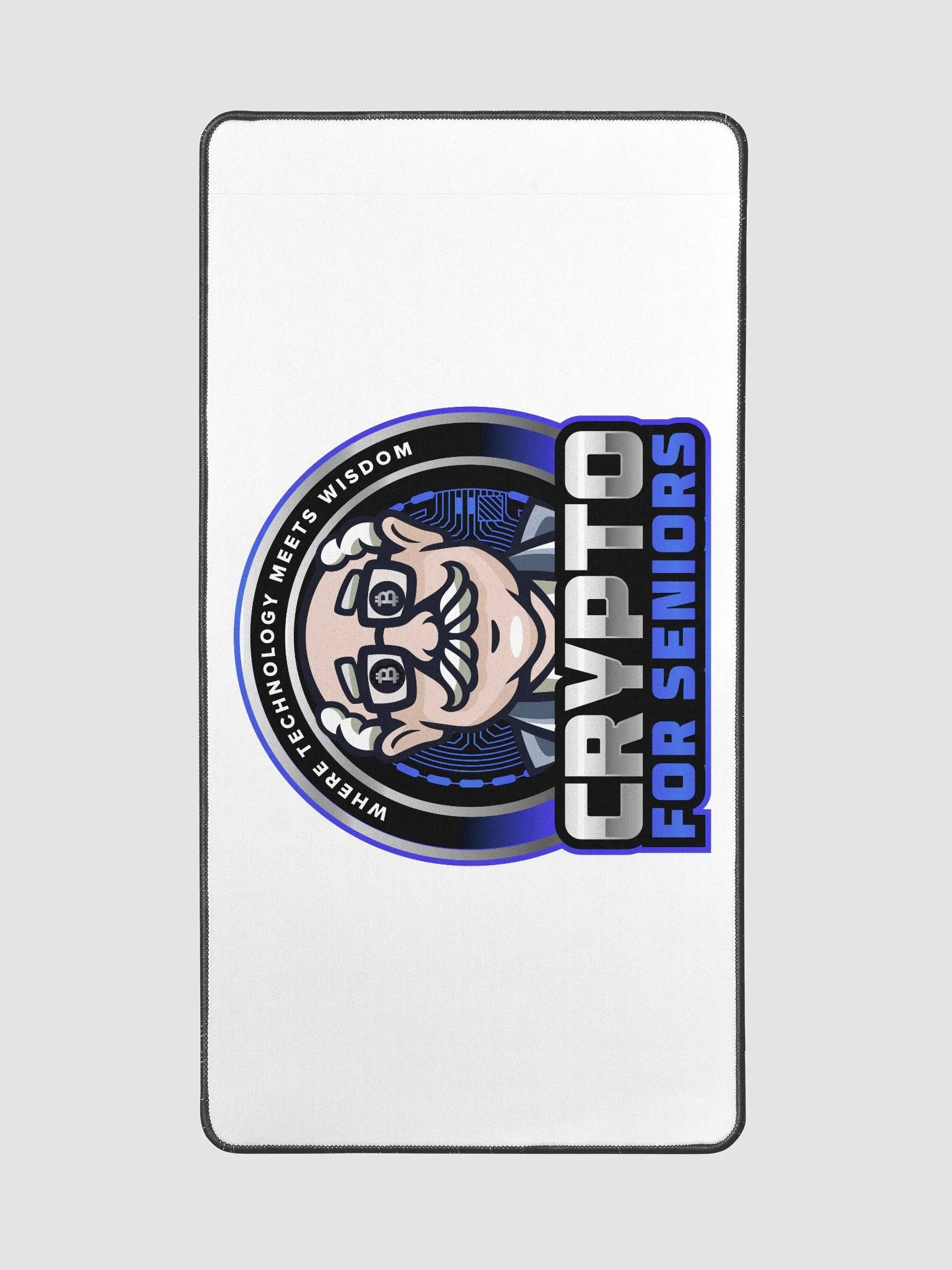 Crypto For Seniors Desk Blotter (New 3D Large Logo) product image (2)