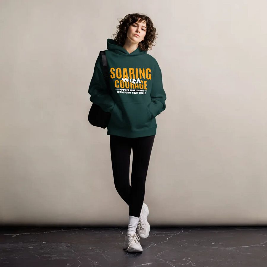 Soaring with courage unisex hoodie product image (2)