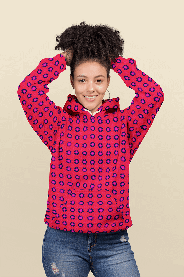 Abstract Red All Over Print Unisex Hoodie product image (2)