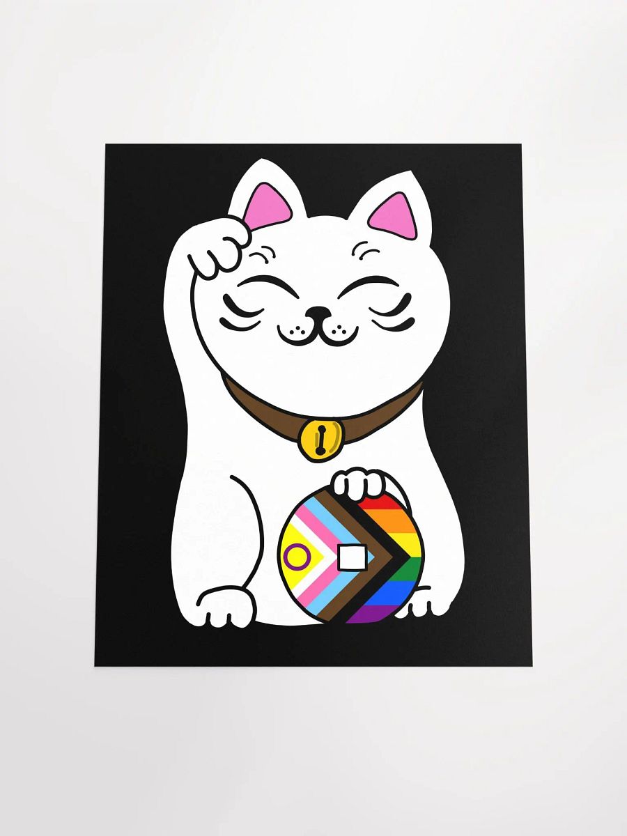 Maneki neko progressive pride poster product image (4)