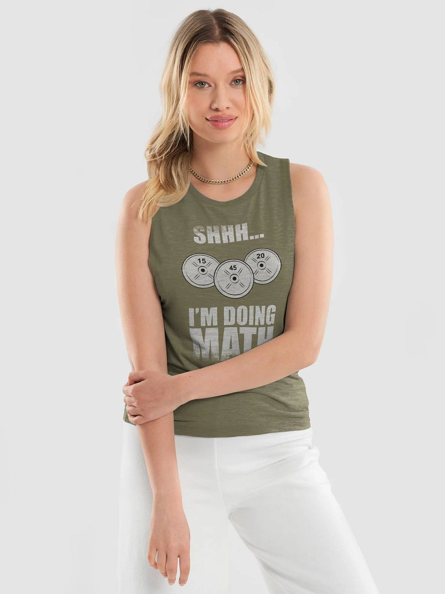 Shhh... I'm Doing Math Funny Gym Flowy Tank product image (5)