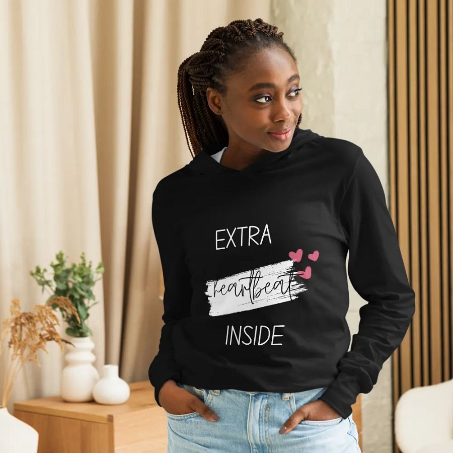 Extra Heartbeat Unisex Hooded Tee product image (11)