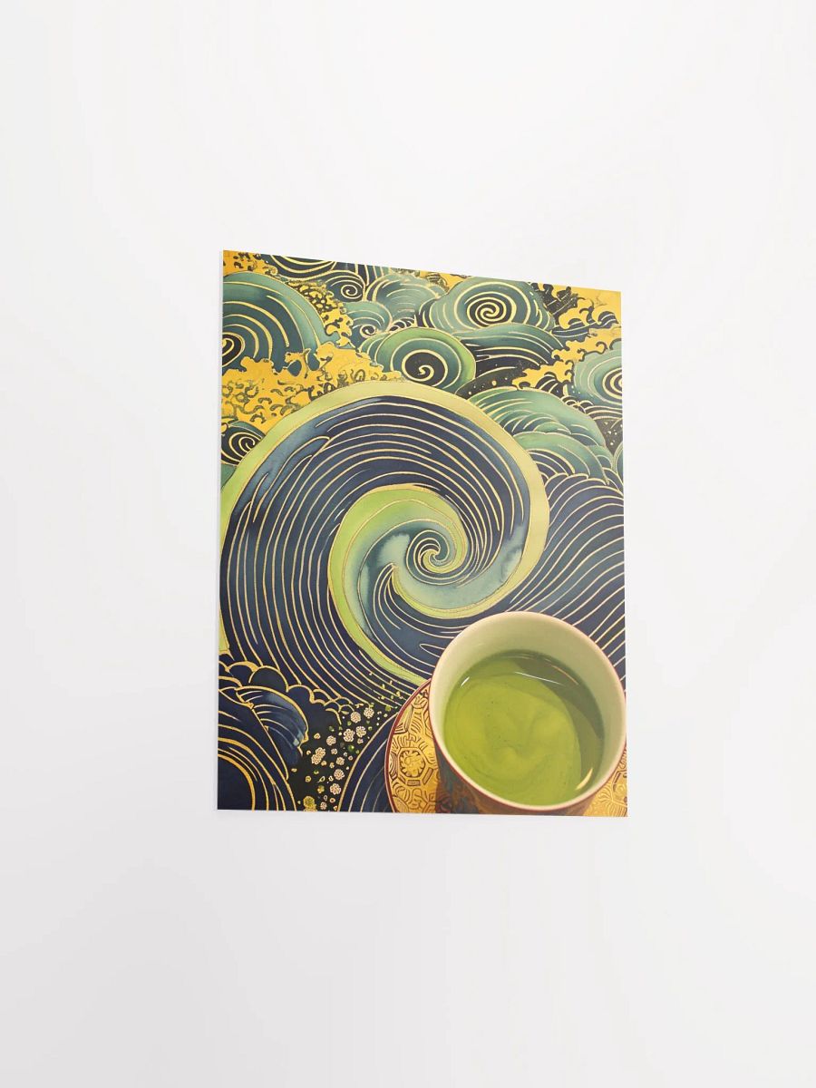 Seigaiha Serenity: Green Tea Wave Poster product image (3)