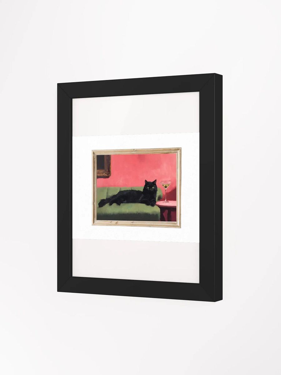 BLACK CAT ON COUCH NEXT TO MARTINI product image (17)