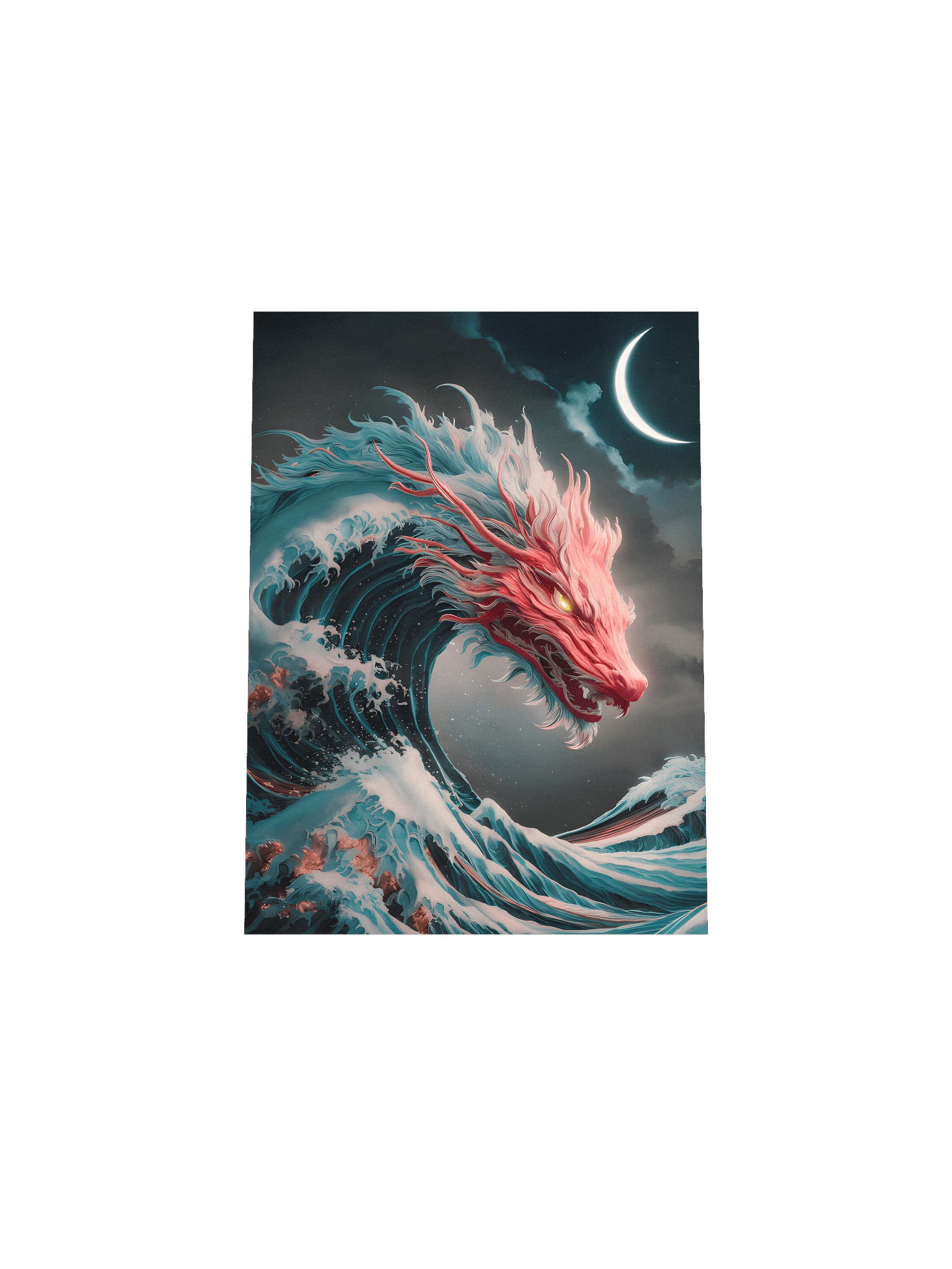 Celestial Sea Dragon Poster – Lunar Wave Guardian Wall Art product image (4)