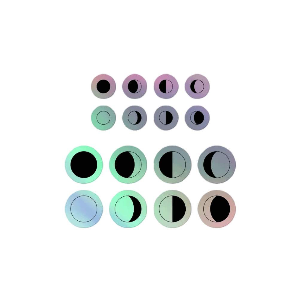 Moon Phases - Holographic Sticker Set product image (4)