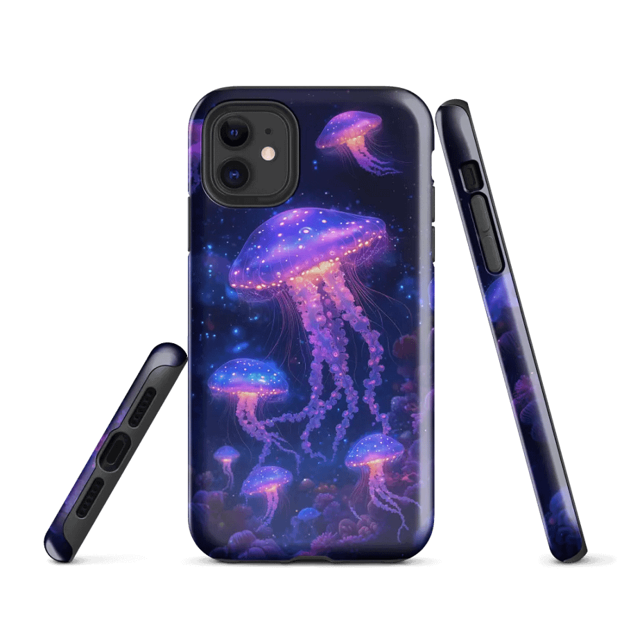 Jellyfish Neon Print - Tough Phone Case product image (1)
