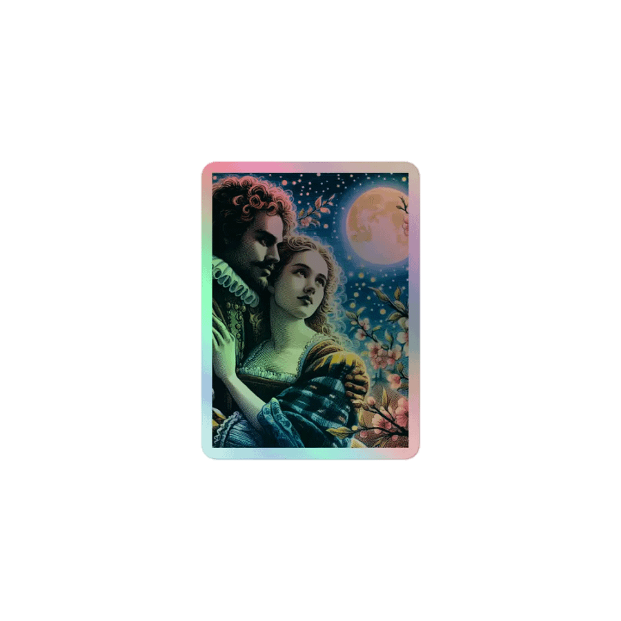 Holographic sticker. Elizabethan Music Summer Evening Vintage oldies product image (1)