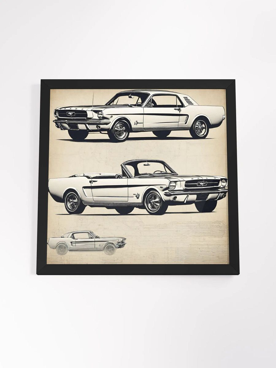 Time Capsule Wall Art: Classic Mustang Framed Poster for Nostalgic Souls product image (4)