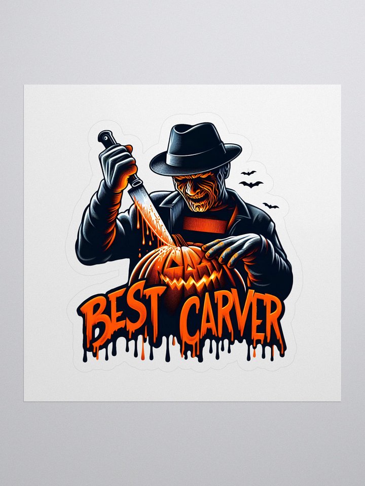 Freddy Krueger Best Carver Sticker. product image (1)