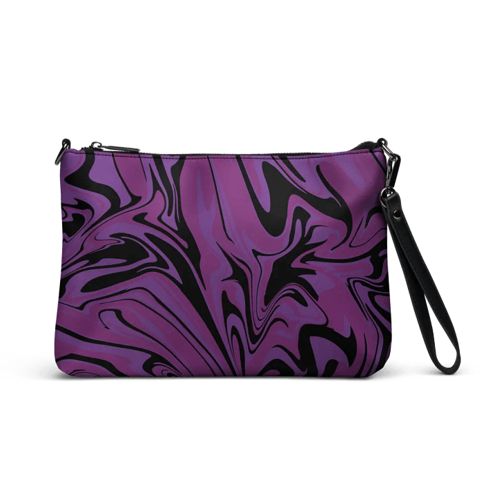 Purple Swirl Flip-Sided Faux Leather Crossbody Bag product image (1)