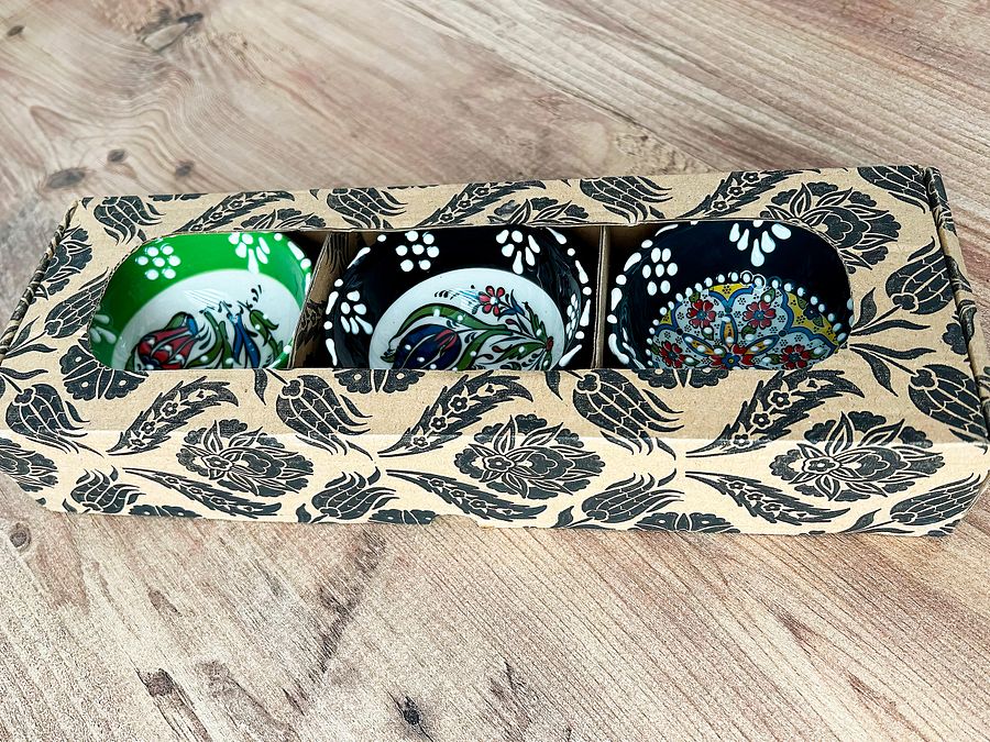 Ceramic set of 3 snack bowls, small — handmade pottery product image (10)