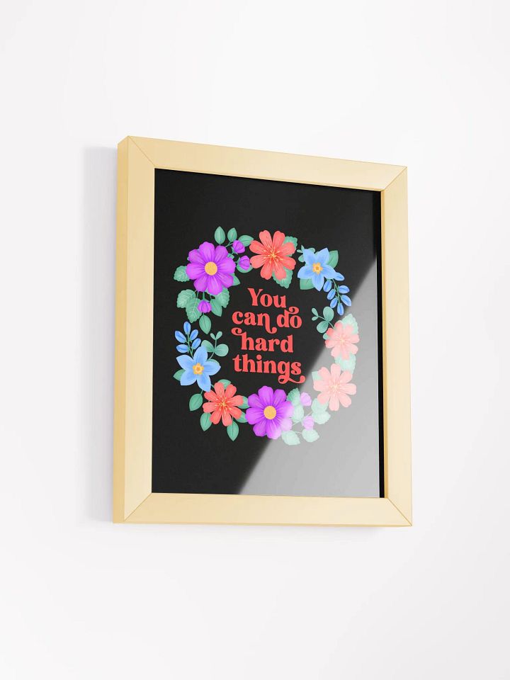 You can do hard things - Motivational Wall Art Black product image (2)