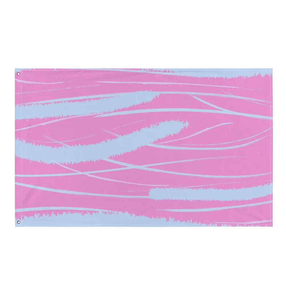 Whimsical Blue & Pink All-Over Flag product image (1)