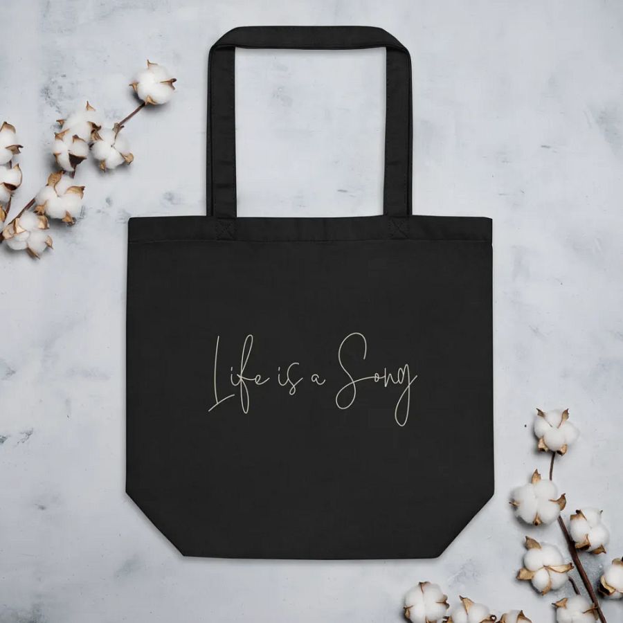 Life is a Song (Double-Sided) Black Tote product image (3)
