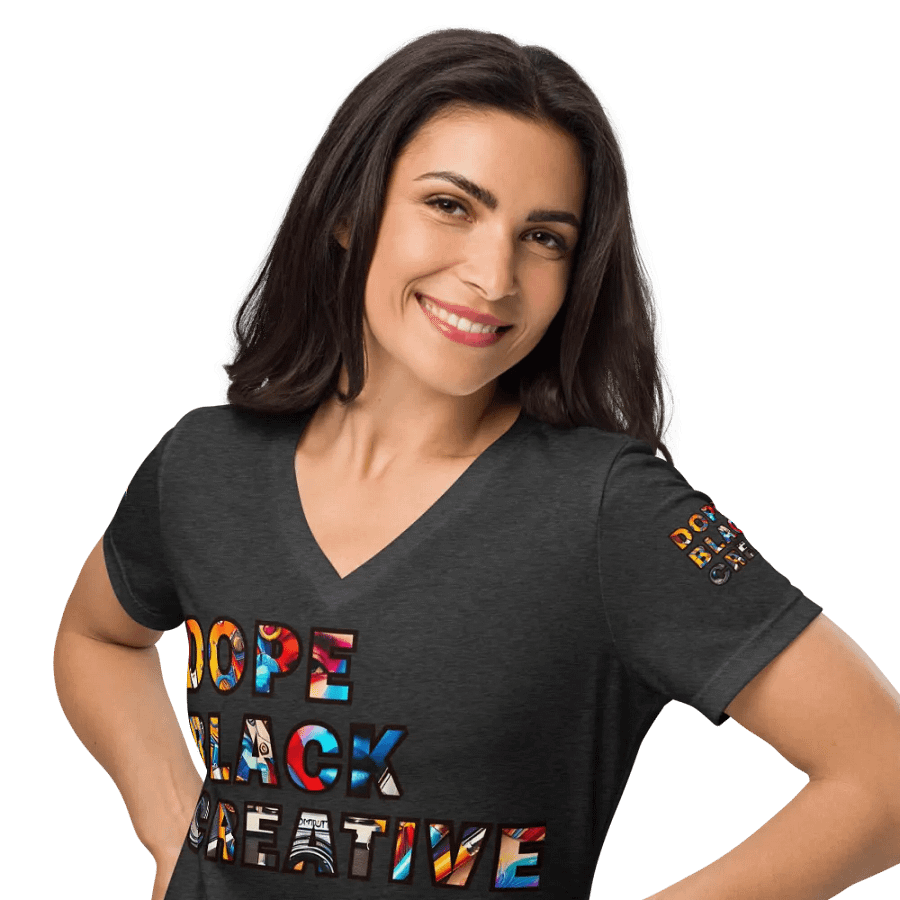 DOPE Black Creative Women's V-Neck Tee product image (10)
