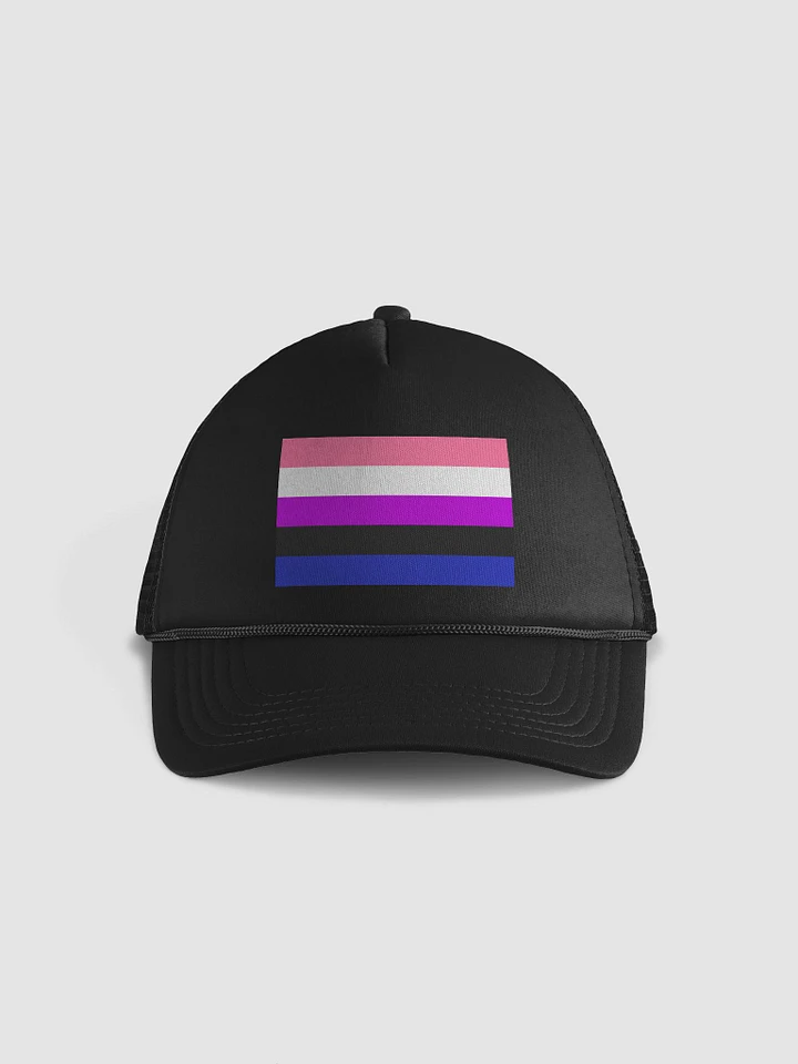 Genderfluid/genderflexible Pride Flag - Foam Trucker Hat product image (1)