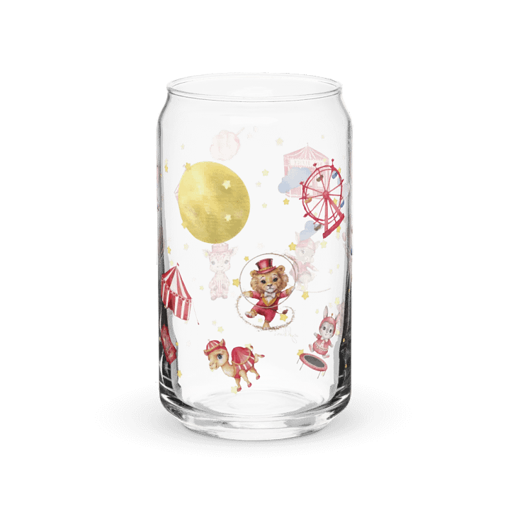 Midnight Circus Montage Glass Can | 16oz – Unique & Whimsical Drinkware product image (1)