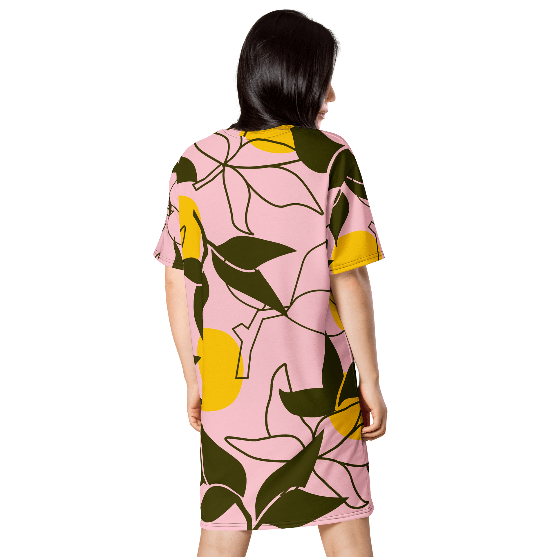 Graphic Leaves All-Over T-Shirt Dress product image (2)