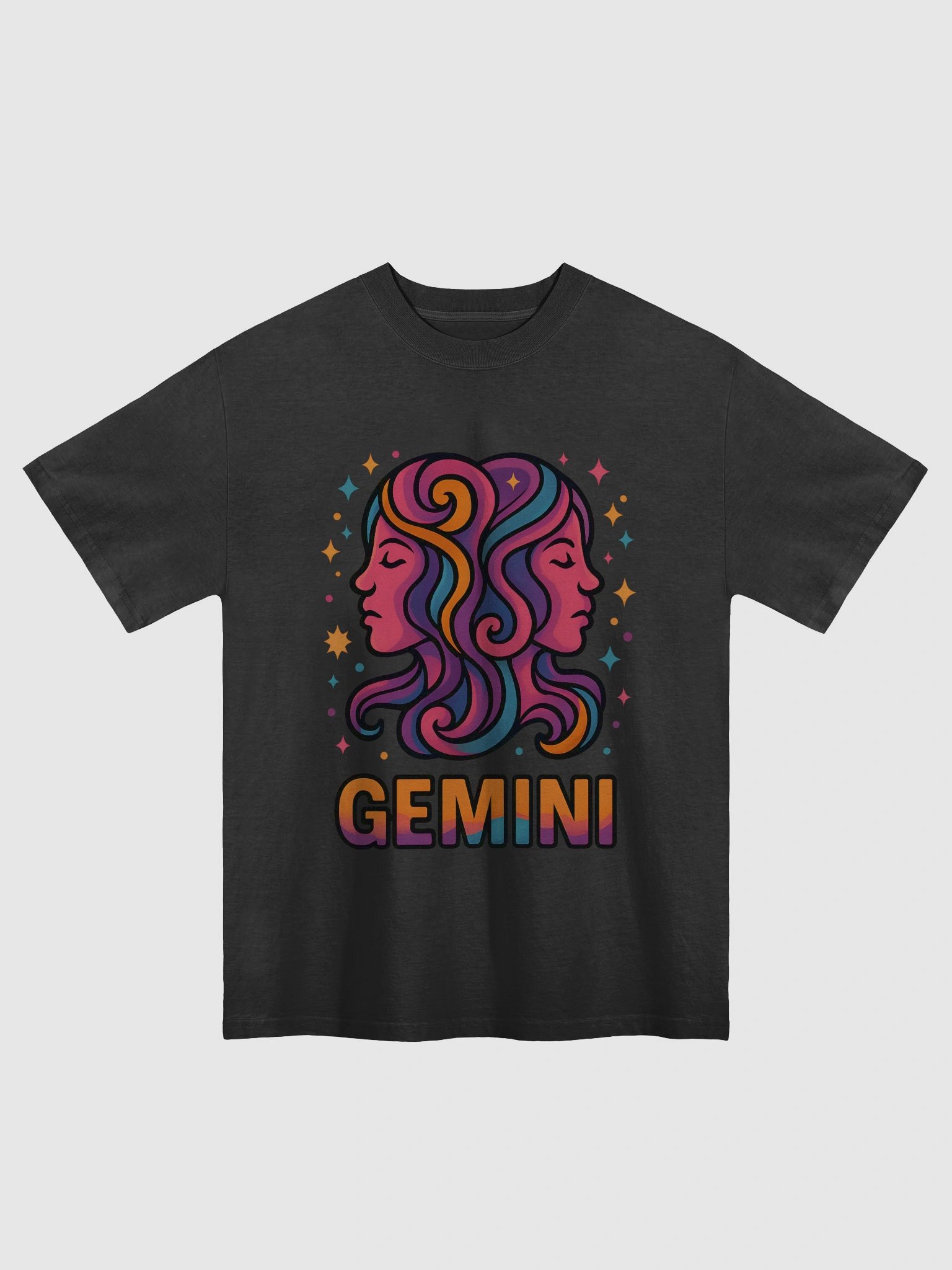 Gemini Zodiac Sign T-Shirt – Colorful & Expressive Star Sign Art 1 product image (1)