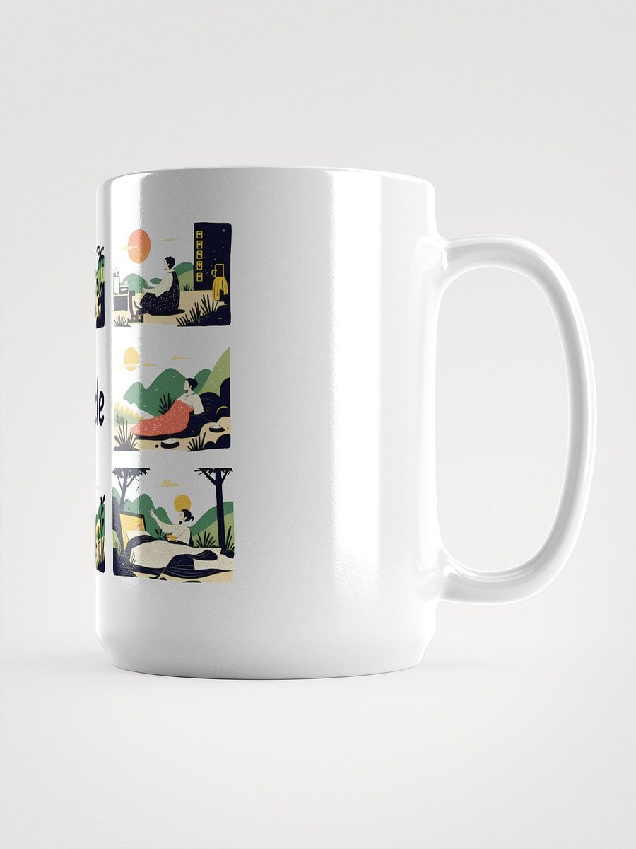 Nature-Inspired Life Cycle Art | Harmonious Illustration Glossy Mug product image (1)