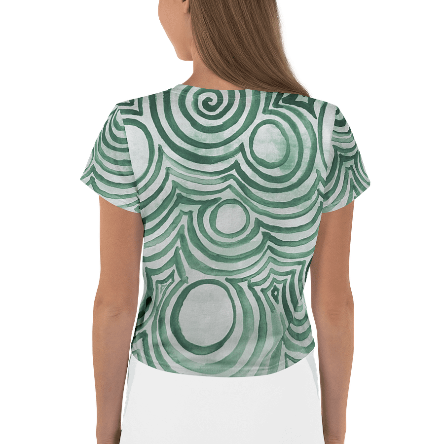 "Green Swirl" Crop Top product image (2)