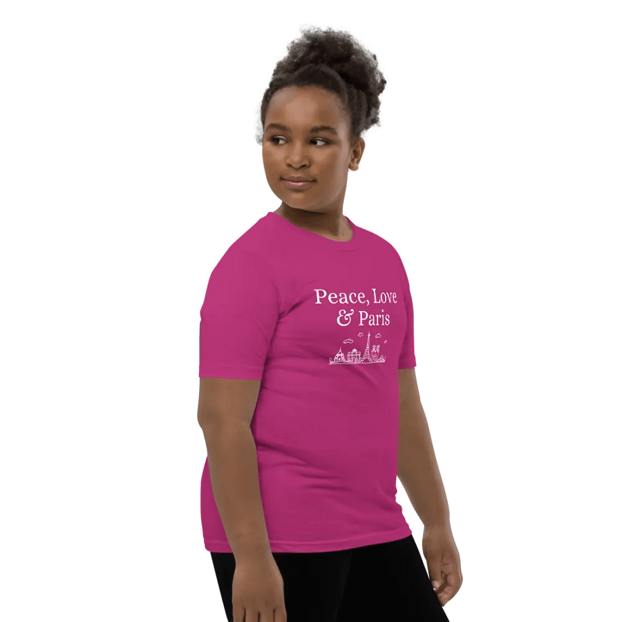 Peace, Love and Paris with Monuments Youth T-Shirt product image (12)