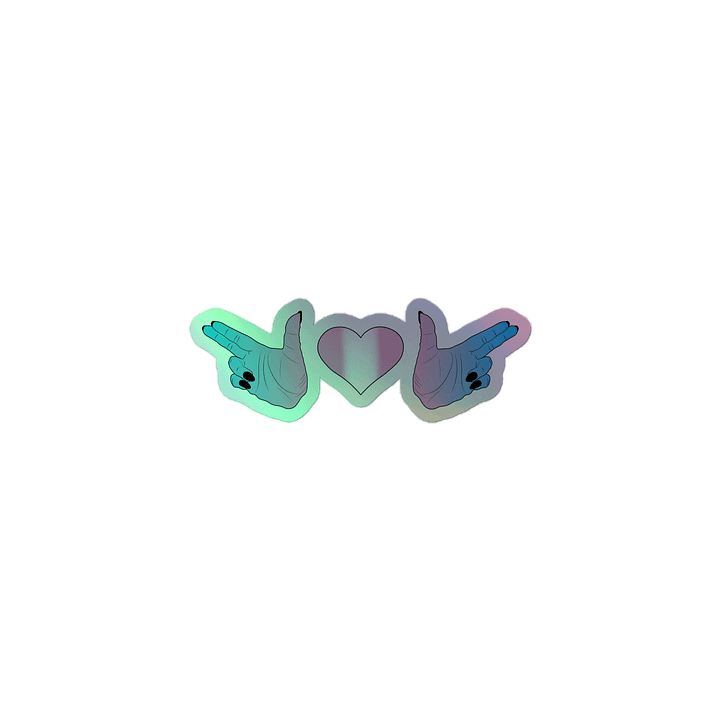 Finger Guns (trans flag) Holo Sticker product image (1)