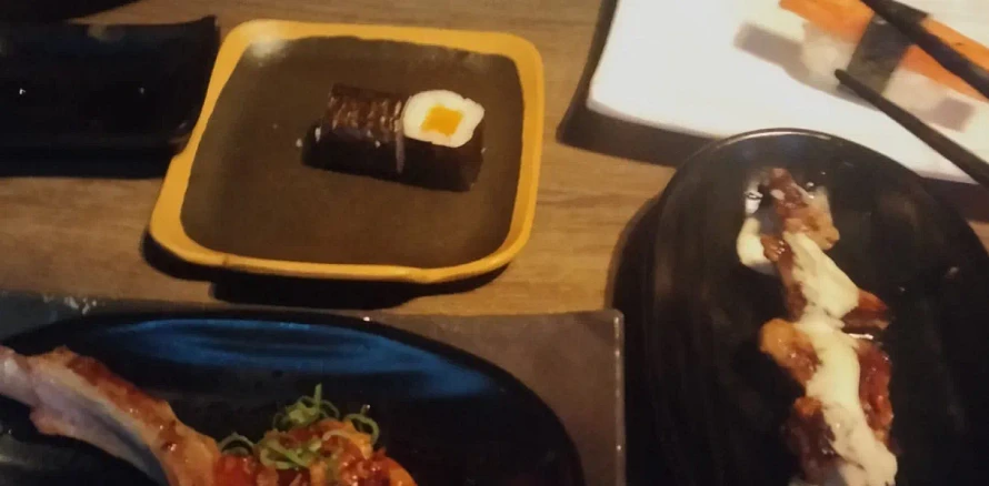 A picture of sushi on a table