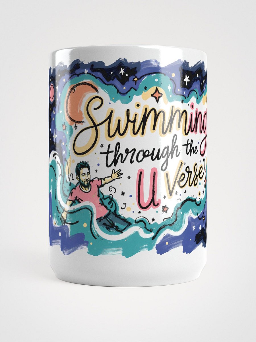 Cosmic Adventure: Swimming Through the U Verse Glossy Mug product image (5)