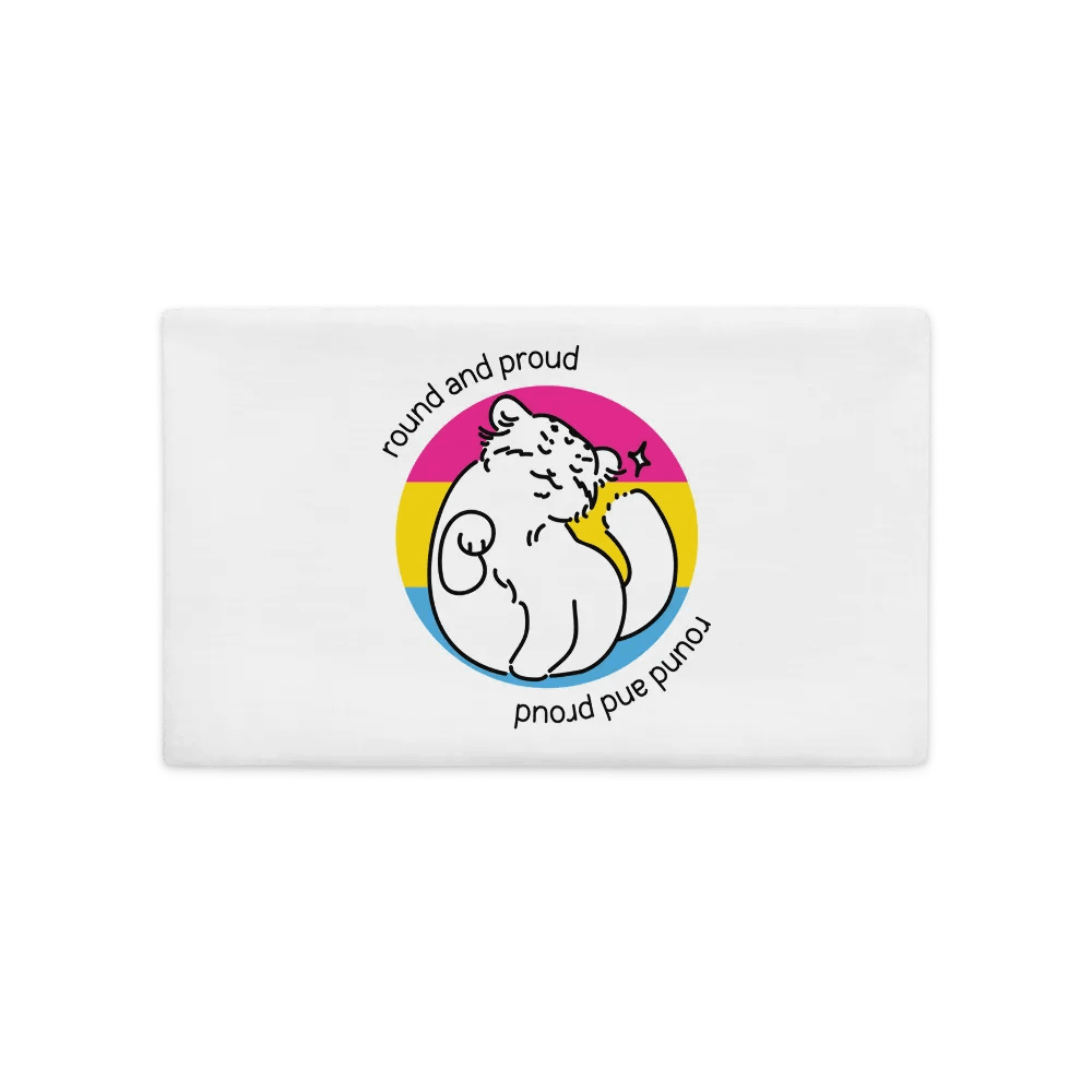 Round and Proud Manul Pansexual Version - Pillow Case product image (2)