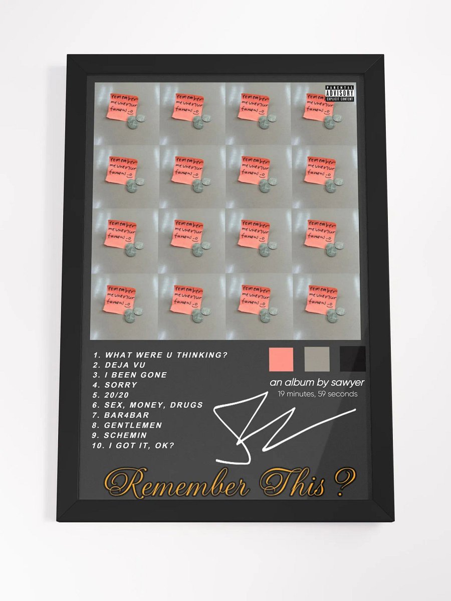 "remember this?" album poster product image (7)