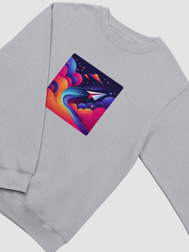 Dreamy Skies Paper Airplane Crewneck | AI design paper airplane product image (9)