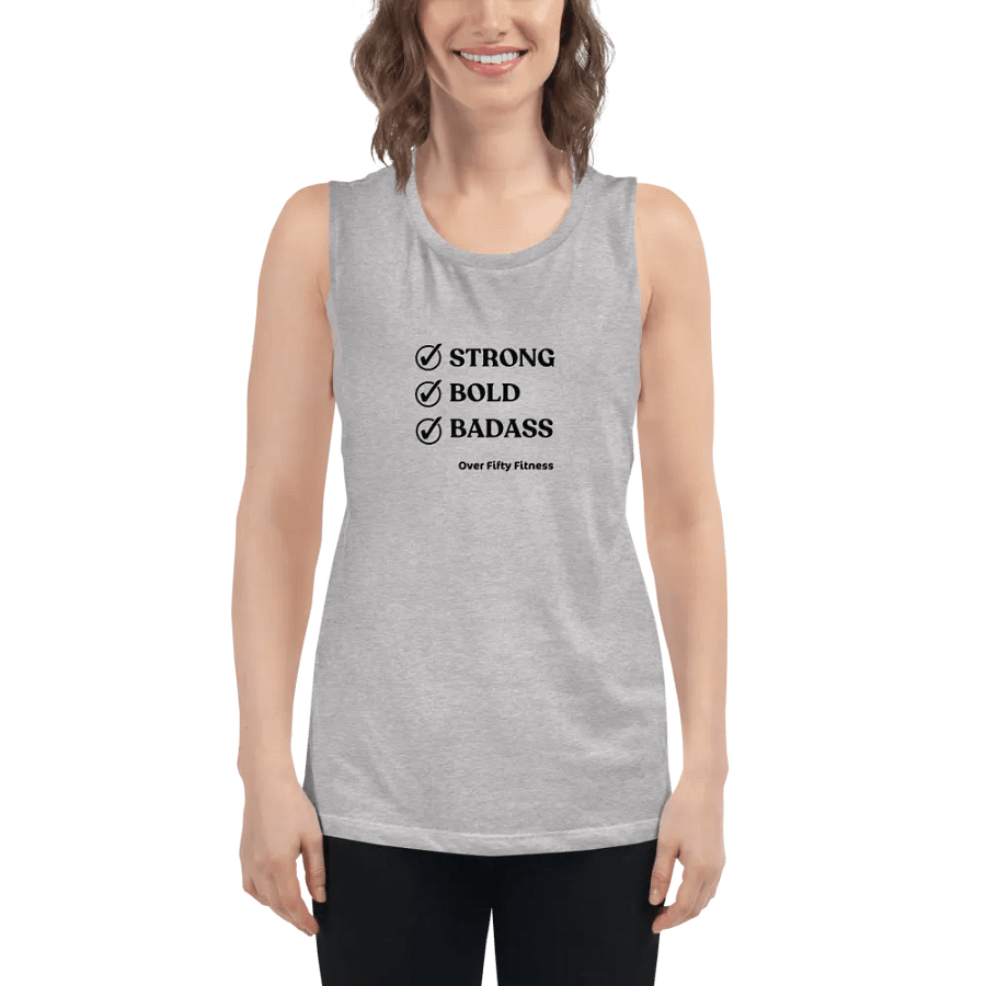 Badass - tank (black lettering) product image (7)