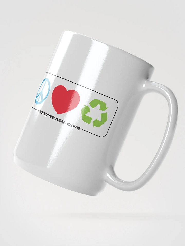 Peace Love Recycle - Glossy White Mug product image (2)